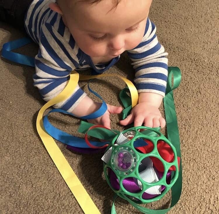 sensory play at home baby