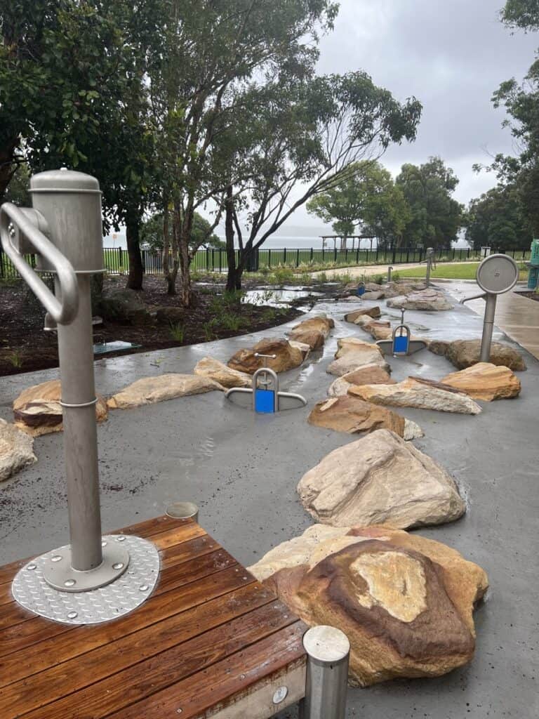 Water Play at Croudace Bay Playground
