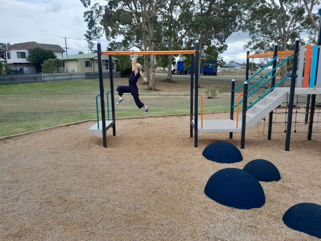 Climb, Bounce, Spin, Slide & Balance at McCauley Park in Tarro Newy