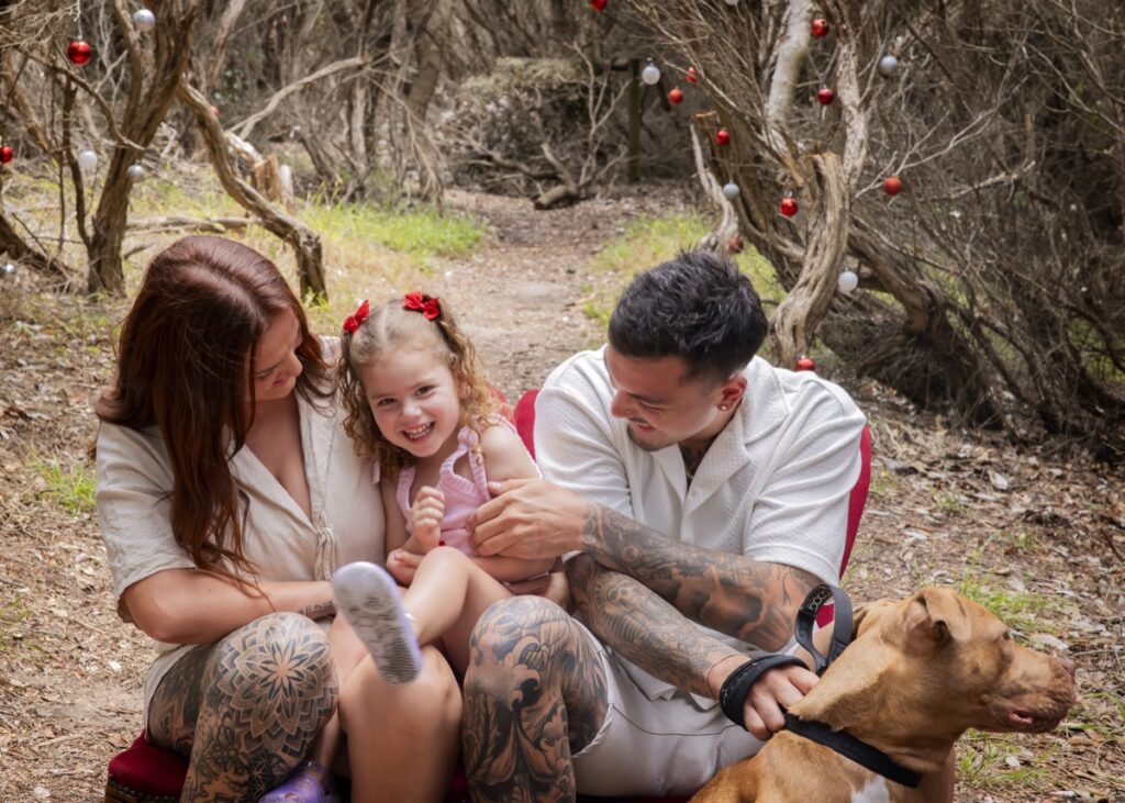 Christmas winter wonderland photo session at Catherine Hill Bay, Lake Macquarie