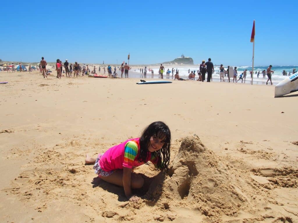 Nobbys Beach newcastle kids